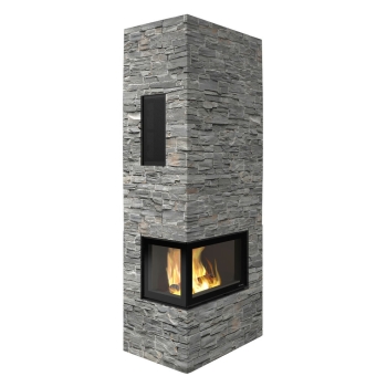 Kominek akumulacyjny Nordpeis DAVOS A High Kamień z 2 stron z wkładem N-29 left lub right